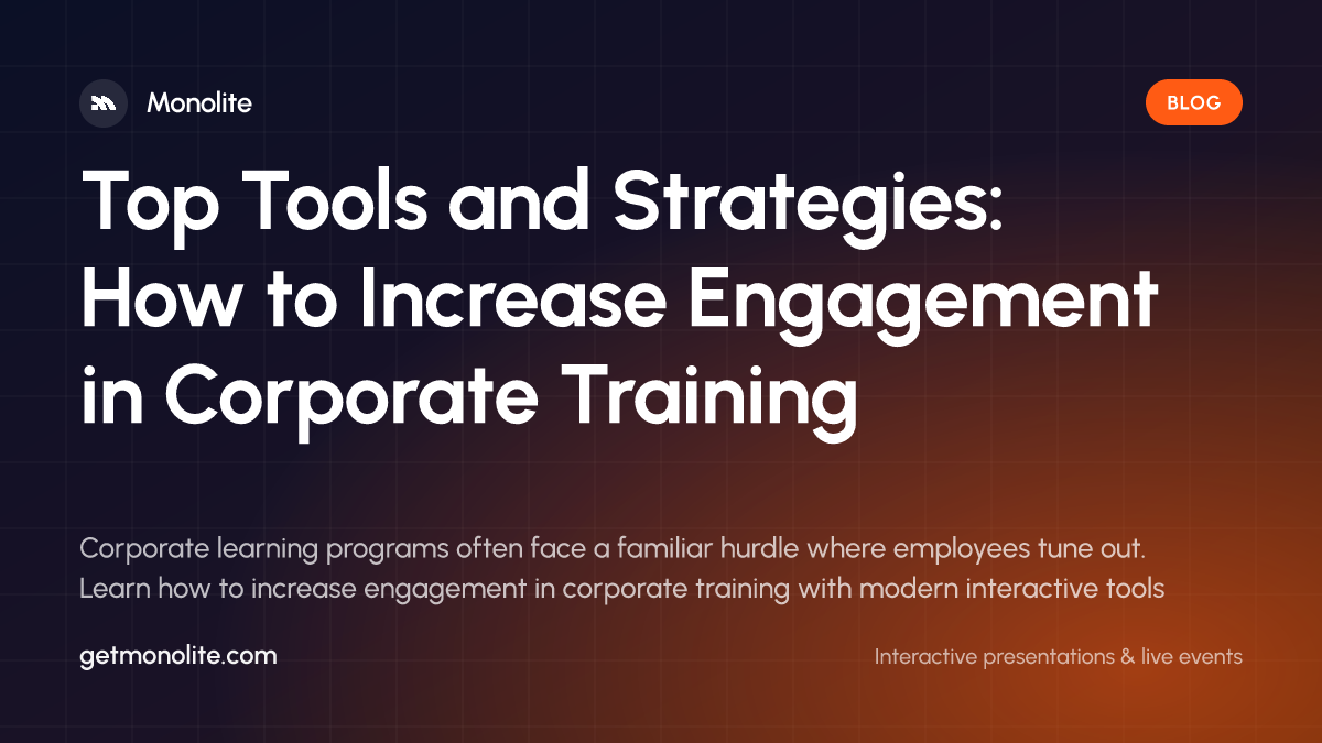 A group of employees engaged in an interactive corporate training session using mobile devices