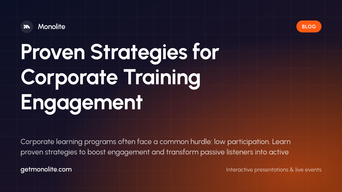 A group of professionals actively participating in an interactive corporate training session using their smartphones.