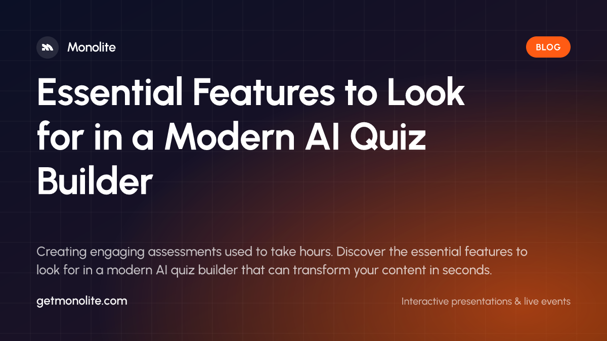 A modern digital dashboard showing an AI quiz builder generating questions from a document