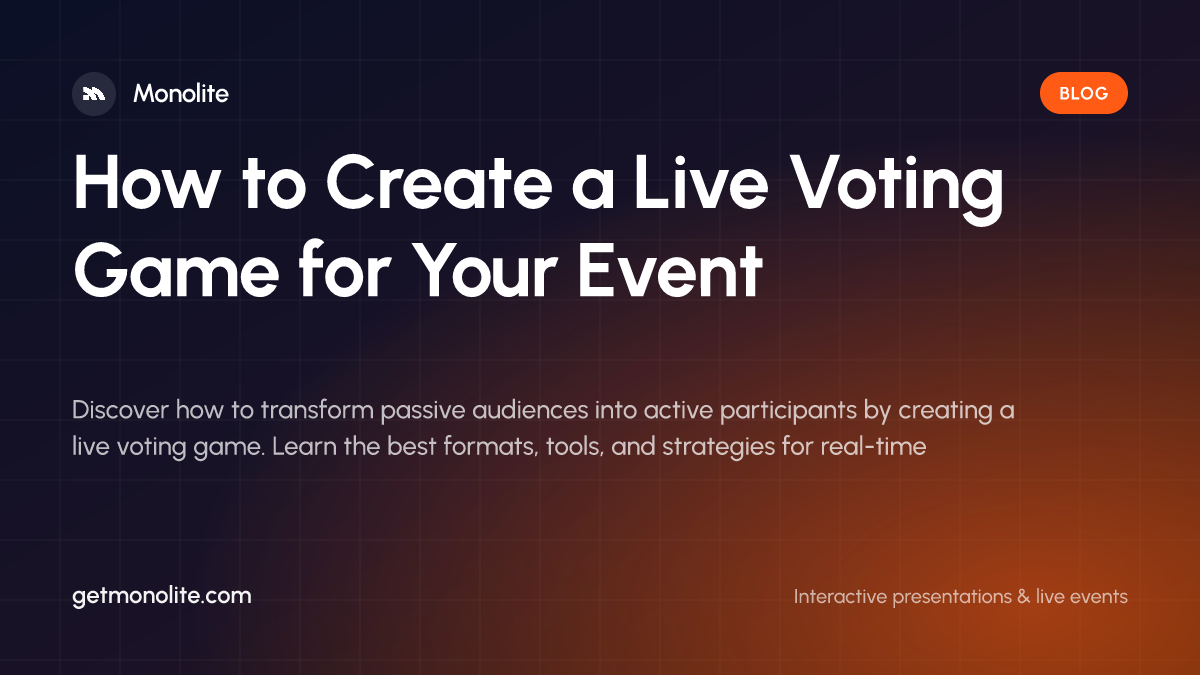 Audience participating in a live voting game at a conference
