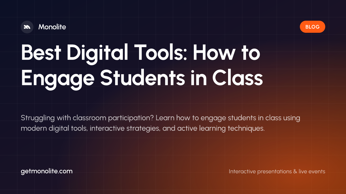 A diverse classroom of students actively participating in a digital interactive lesson using their smartphones and laptops.