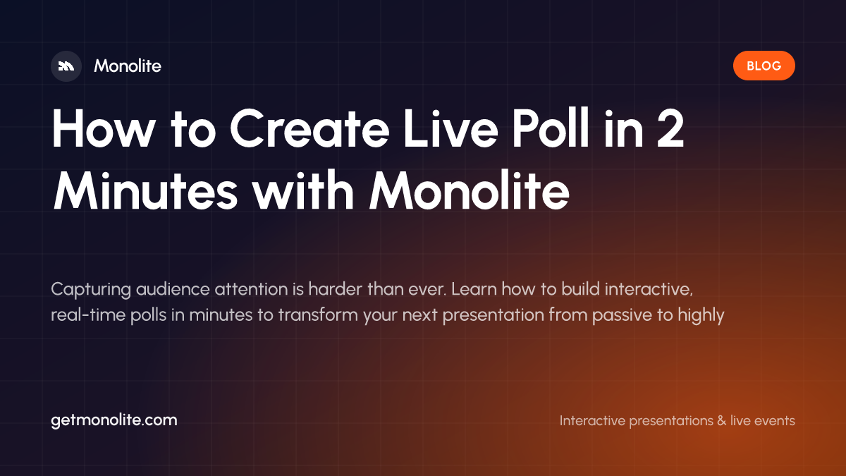 Conference audience interacting with a live poll on a large glowing screen