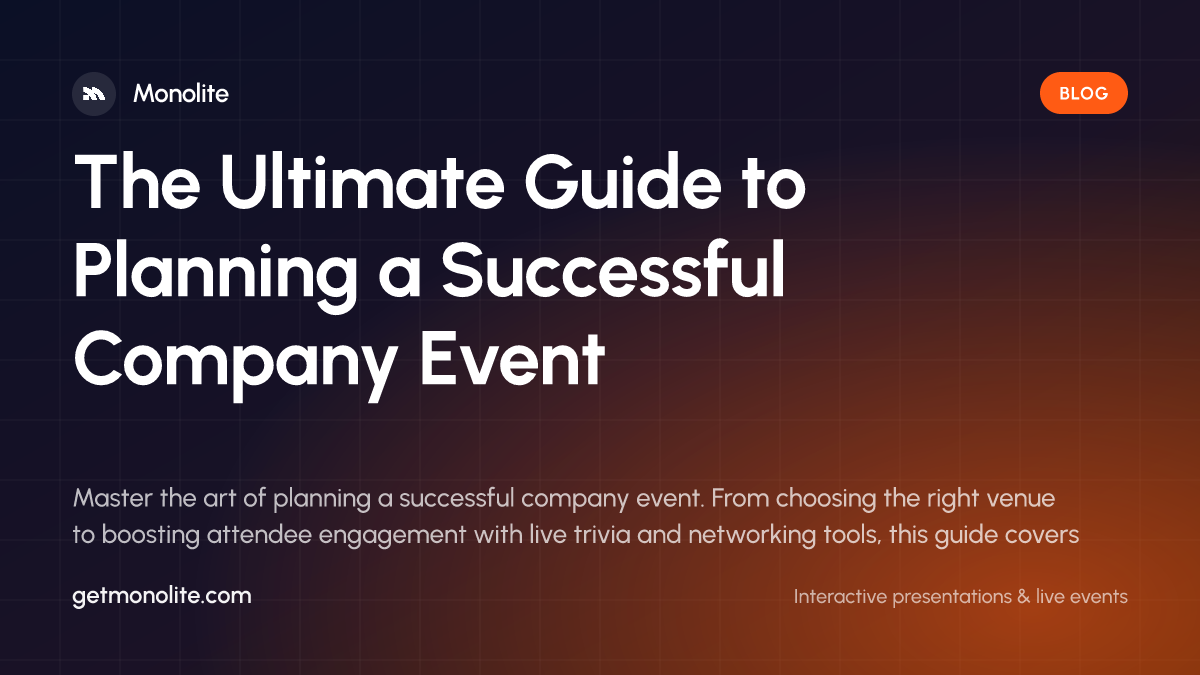 A group of professionals networking and engaging in a live trivia session at a modern company event venue