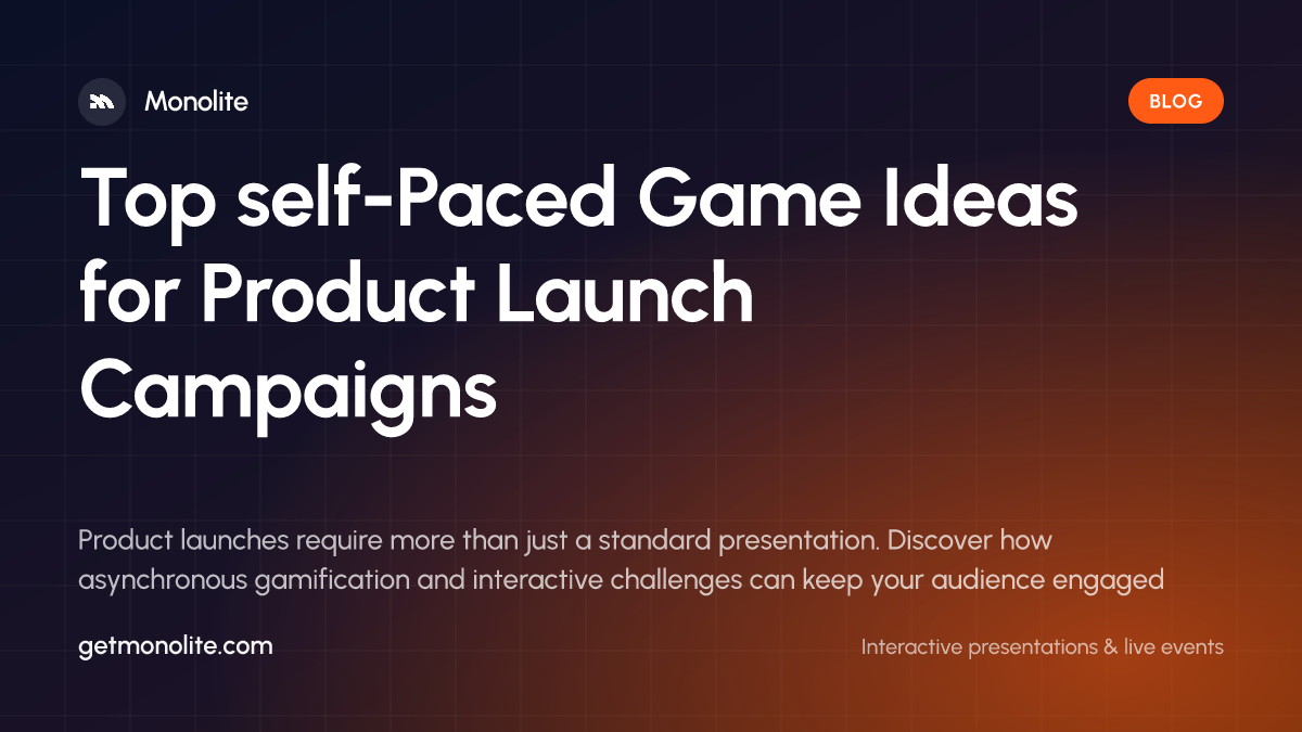 Audience members engaging with asynchronous gamification on their smartphones at a product launch event