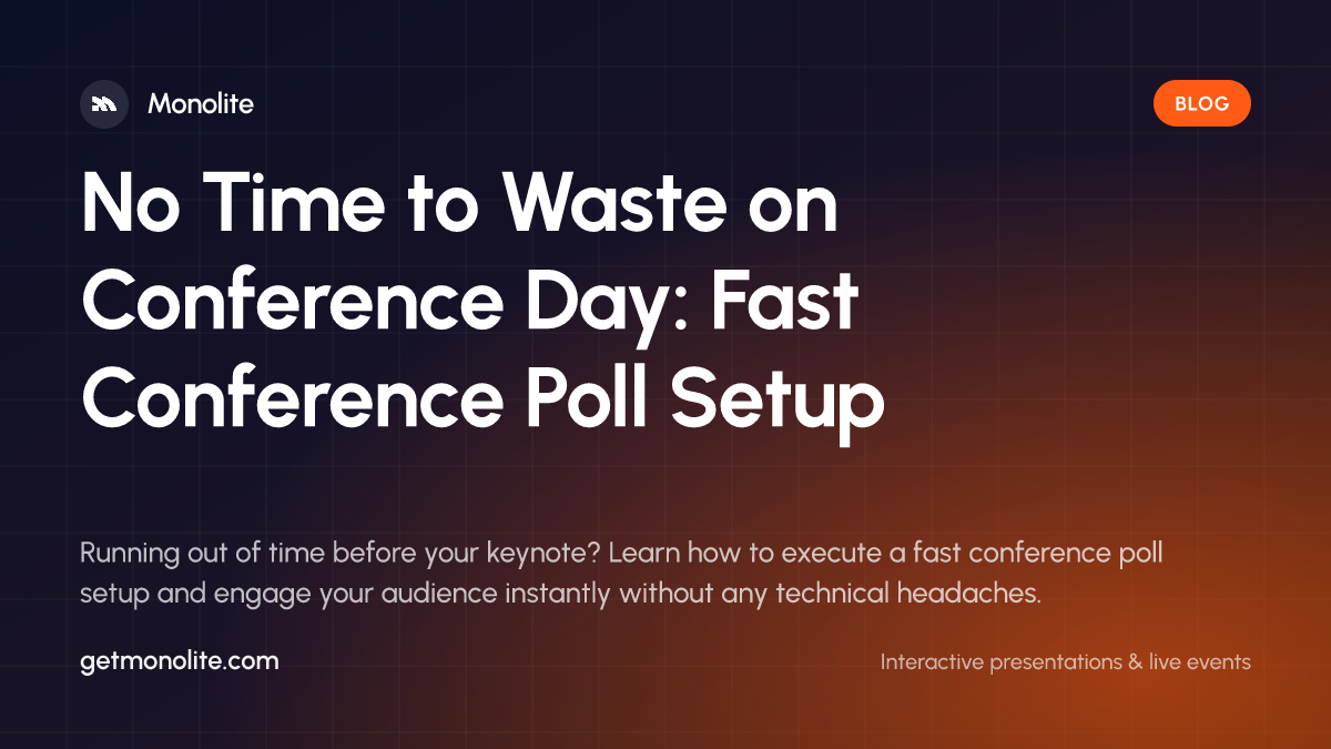 A live conference audience interacting with a fast conference poll setup on their smartphones.